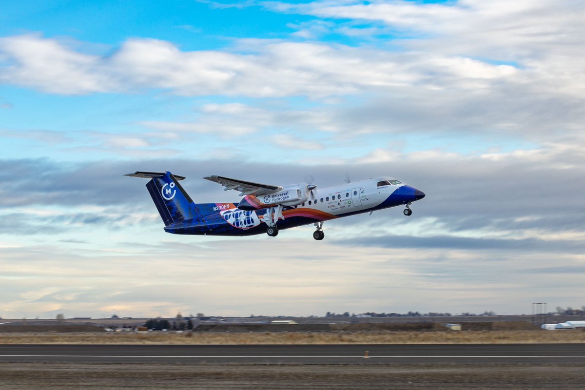 A (literally) big day for #sustainableaviation! Congratulations to <a href="/Universal_H2/">Universal Hydrogen Co.</a>  for their first flight! The Dash-8 shown below is the largest #hydrogen-powered aircraft ever to fly. This is a moment to be inspired and excited about the future of flying.
