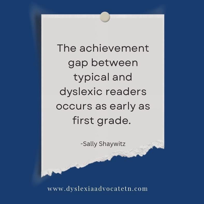 Early identification and early intervention are essential! Without early intervention, the “achievement gap” continues to widen for students with dyslexia. ❤️🔤 #dyslexia #dyslexiatherapy