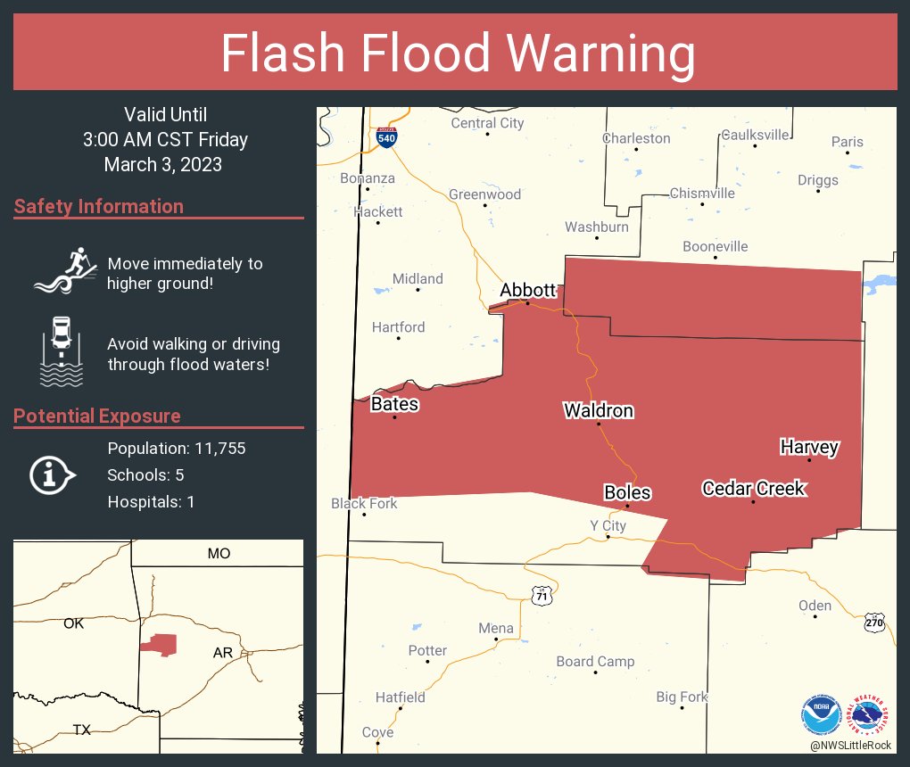 Damon Poole The Weather Giant on Twitter "RT NWSLittleRock Flash Flood Warning continues