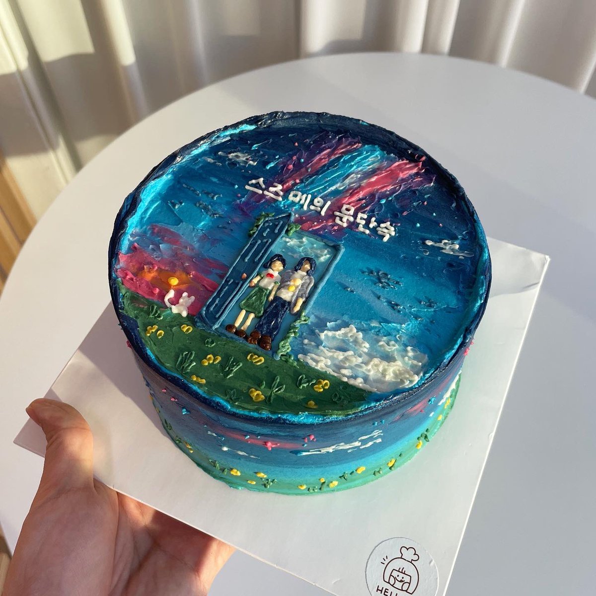 dhaenilog's tweet photo. 영혼을 갈아 넣어 만든 스즈메의 문단속 케이크입니다🫠

유튜브 ‘뎨니로그’에서 만드는 과정 보실 수 있어요!!
: https://t.co/KFFOPmnG6u

#스즈메의문단속 #suzume #すずめの戸締まり https://t.co/VGqb0QnI4O