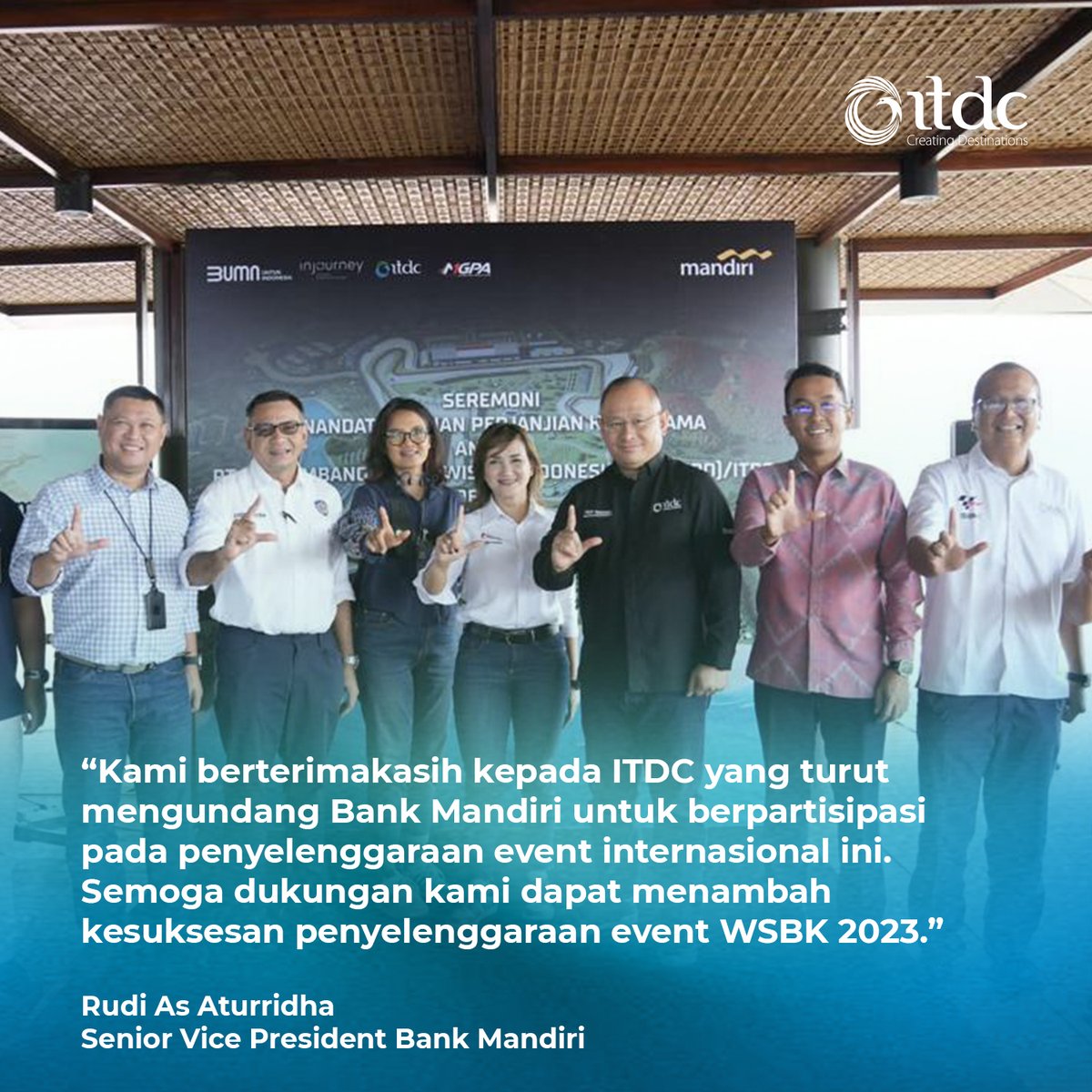 ITDC_id's tweet image. ITDC berencana untuk mengembangkan kawasan The Mandalika tidak hanya di sisi sport event tetapi juga penyelenggaraan event lainnya yang bermanfaat bagi masyarakat.

#itdc #creatingdestinations