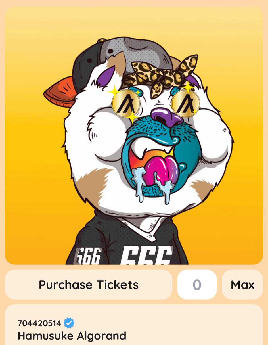 <a href="/SketchyBearsNFT/">Sketchy Bears</a> holders, got an old school <a href="/dirtycreepynft/">Dirty Creepy I ȺLGO</a> GIF Hamusuke up for $Sketch raffle on <a href="/RaffleBeesALGO/">rafflebees.algo</a>. 
rafflebees.com/raffle/3993
<a href="/algorandnft/">Algorand NFT</a>
#Algorand 
#AlgorandHasNFTs 
#NFT