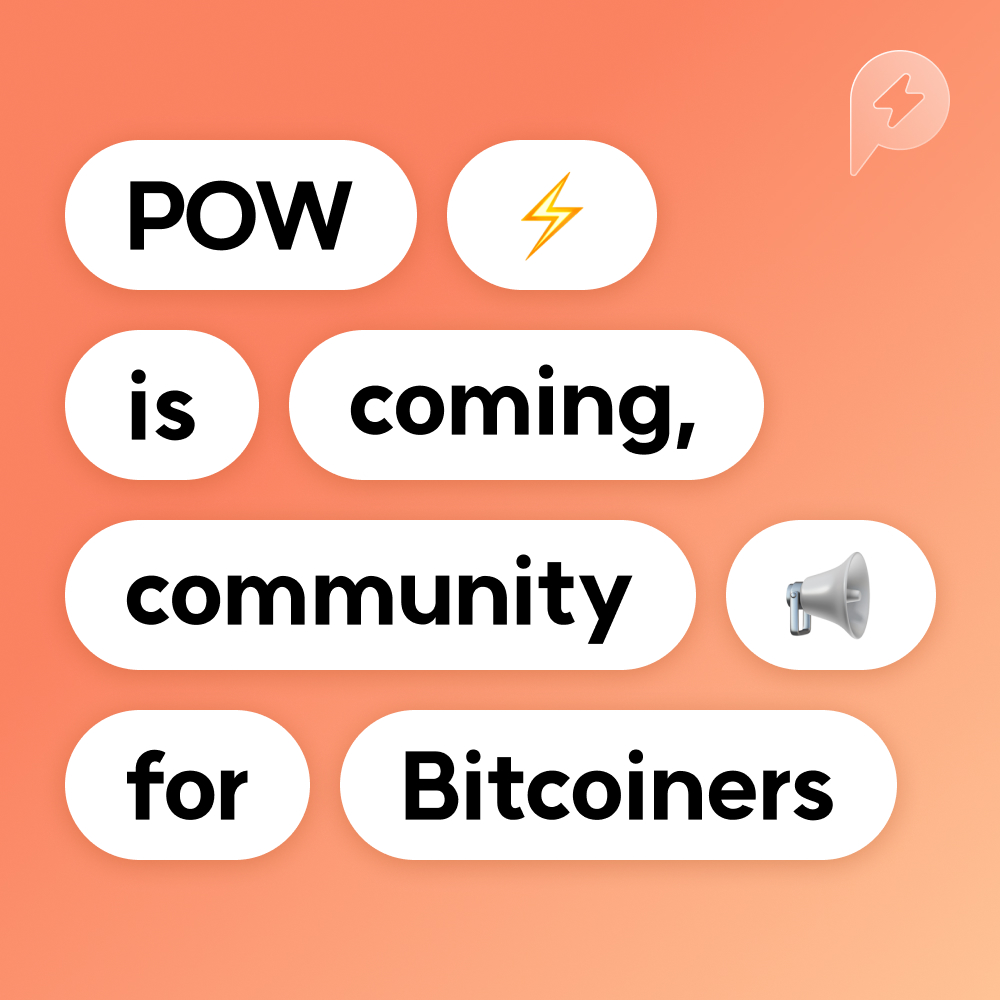 ⚡️𝗢𝗳 𝘁𝗵𝗲 𝗕𝗶𝘁𝗰𝗼𝗶𝗻, 𝗙𝗼𝗿 𝘁𝗵𝗲 𝗕𝗶𝘁𝗰𝗼𝗶𝗻, 𝗕𝘆 𝘁𝗵𝗲  𝗕𝗶𝘁𝗰𝗼𝗶𝗻 오직 비트코이너만을 위한 커뮤니티 서비스 <포우> 2023년 4월 초 론칭 예정🥳 #포우 #비트코인 #비멘  #라이트닝 #WeAreAllSatoshi