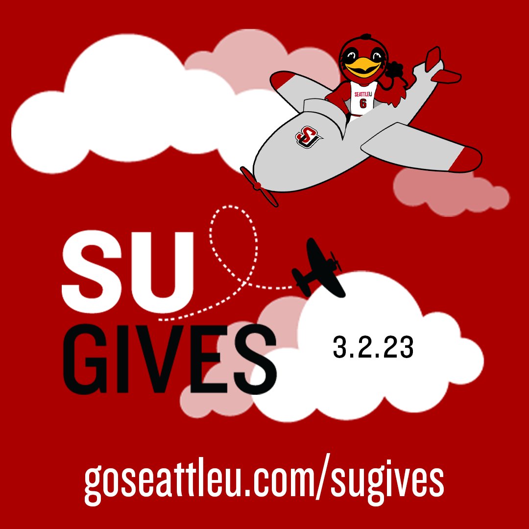 GoSeattleU's tweet photo. 1 hour to go, Redhawks!⏰ It's crunch time and we need your support more than ever! Let's push through to the finish line and make #SUGives a success! 🎉💪
Donate now: https://t.co/mHZNjRDost
#RedhawksTakeFlight #SeattleUGives https://t.co/x6RLYk7XkH