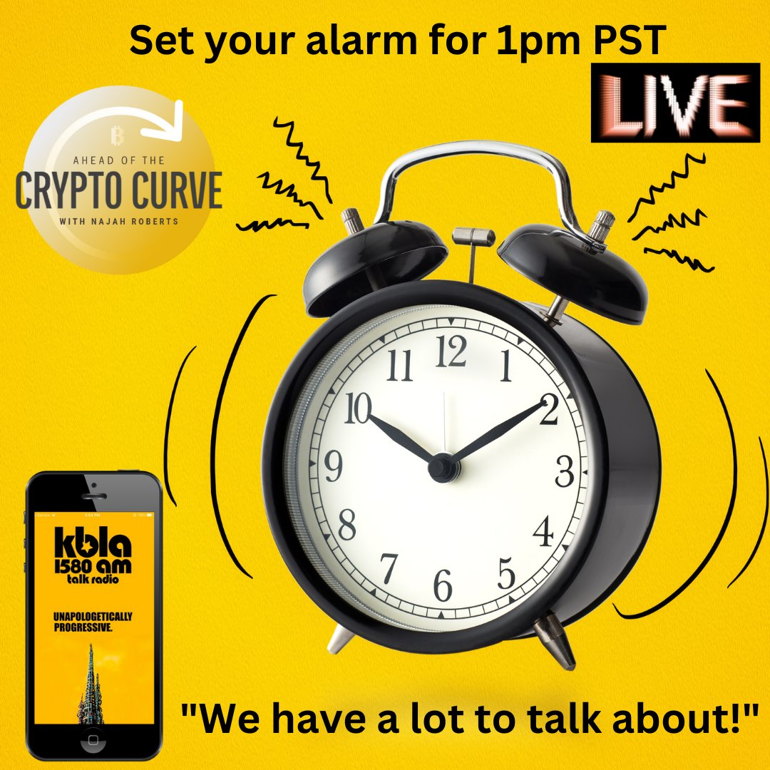 NajahRoberts's tweet image. #MarketUpdates #CryptoNews #Bitcoin #Community #Banks #HODL #Itsourturn 
Listen in via the KBLA Phone App Daily and I teach our community what is coming down the pipe. Download the App, tell a friend, sit back and listen and learn in I promise I won't waste your time.