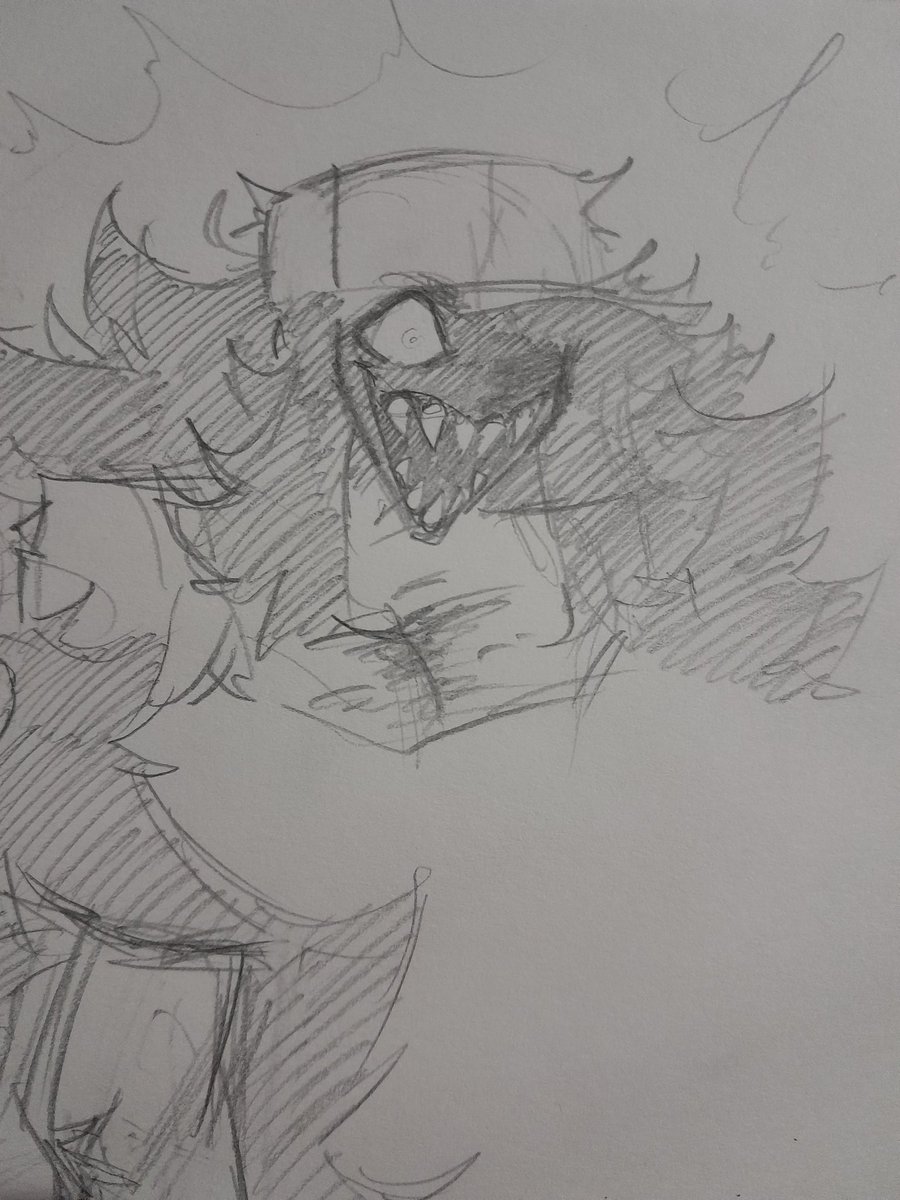 A sketch of my Steven AI (just call him Seven. Like 7)

That other version of him? Very polar opposite to his default version. Default Seven is actually quite motherly with a horrible case of restingbitchface-itis

He's like a shaggy werewolf but he's not a wolf he's just were