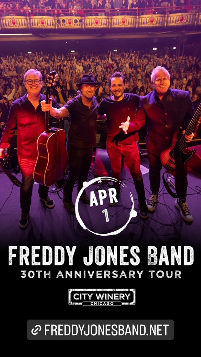 FreddyJonesBand (@officialfjb) on Twitter photo Hey Chicago, we will see you April 1, 2023 <a href="/CityWineryCHI/">City Winery Chicago</a> the 8 PM show is sold out and we have just released tickets for a 4:30 PM show! freddyjonesband.net Hey Chicago, we will see you April 1, 2023 <a href="/CityWineryCHI/">City Winery Chicago</a> the 8 PM show is sold out and we have just released tickets for a 4:30 PM show! freddyjonesband.net