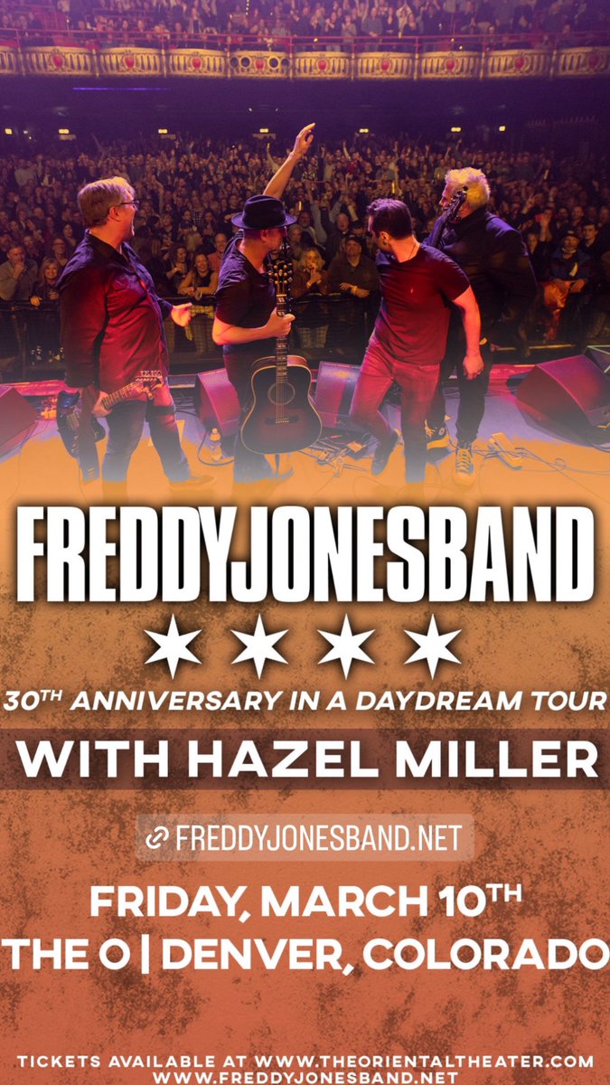 Rich Ross (@richross13) on Twitter photo Denver!  March 10th 2023  FreddyJonesBand.net Denver!  March 10th 2023  FreddyJonesBand.net