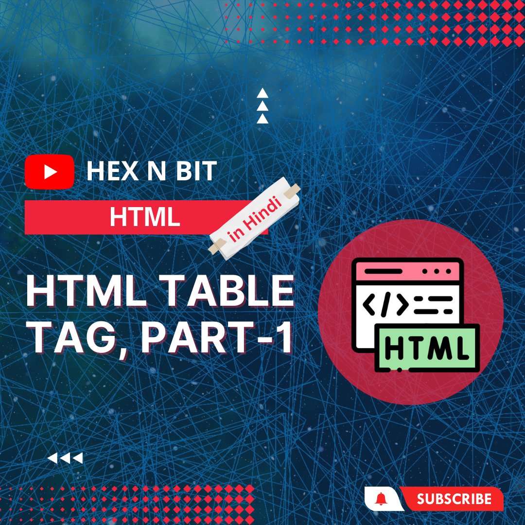 Free Tutorial on HTML Table Tag (in Hindi) ⚡

Let us get started 😎

Video Tutorial: lnkd.in/dPJARksD

Follow 👉 <a href="/hexnbit_life/">Hex N Bit- Skilling Passionately</a> for more exciting resources, industry-relevant information, facts, figures, etc.

#hnbwebinar #hexnbit #hnb #HTML #CSS #JAVA #onlinesession