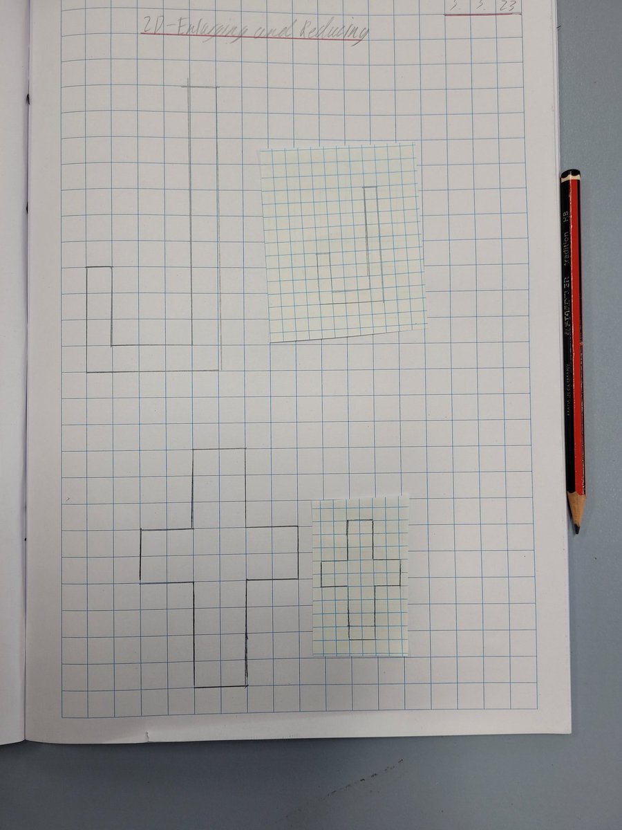 mazuohk's tweet photo. Learning how to enlarge images in Maths has been creative and fun! #65M2023 @Sherwood_Grange https://t.co/bWu5tXiTxg