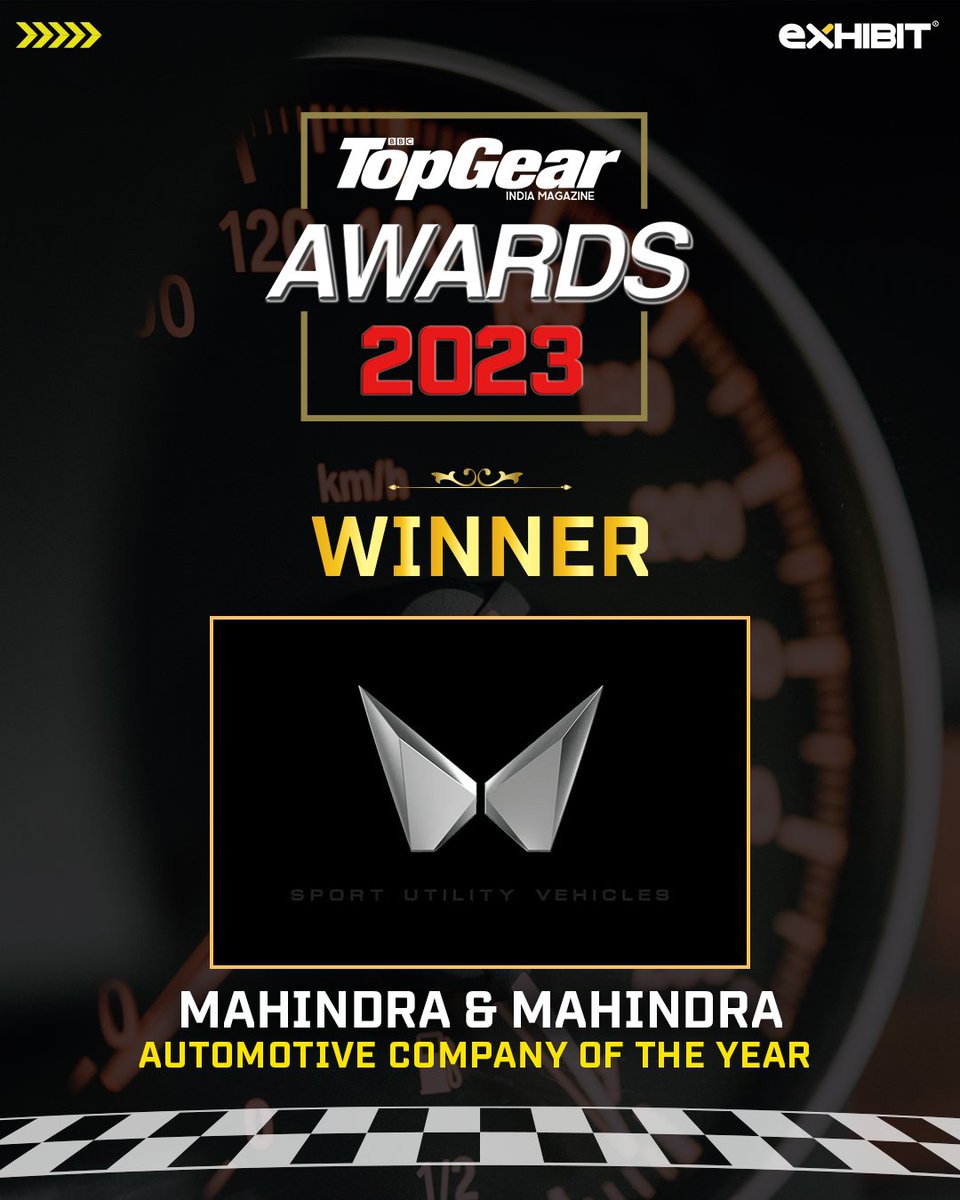 ppsmahindra's tweet photo. BBC TopGear India Awards 2023 for the best 'Automotive Company of the year goes to Mahindra &amp; Mahindra.
.
.
.
@Mahindra_Auto

@exhibitmagazine
 
@topgearmagIndia

#topgearawards #tgawards2023 #tgawards #topgearawards2023 #automotiveawards #bestofautomobile  #thursdayThrottle https://t.co/yHoi8iCFbx