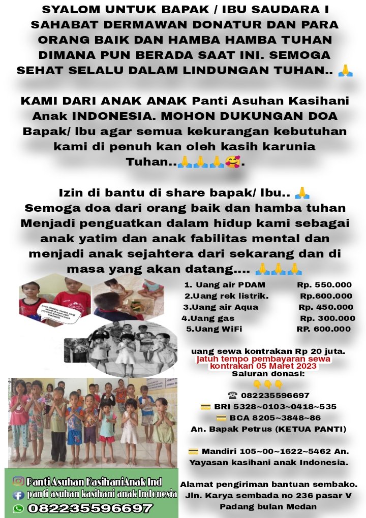 Panti Asuhan Kasihani Anak Indonesia (@kasihanipanti) on Twitter photo 