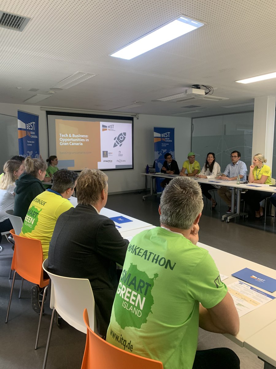 SPEGC's tweet photo. #Makeathon2023| Empresas, instituciones académicas y clústeres empresariales de Alemania, Austria y Suiza se reúnen con #SPEGC, 
@proexca y @ULPGC en el marco de un encuentro con la iniciativa #BestInGranCanaria para conocer capacidades, ventajas y los proyectos de #GranCanaria. https://t.co/547DQVJOdl