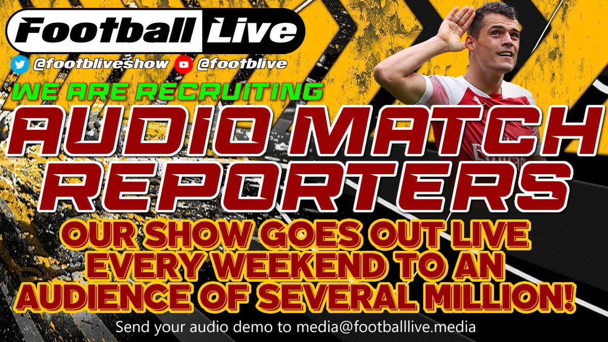 In March our live shows expand from 2 hours to 4 hours. As a result we are growing our team of reporters. Want to report on football action live on radio? Get in touch! #dreamjob #football #soccer #footballjobs #jobsinsport #sports #journalismjobs #broadcast #media #mediajobs