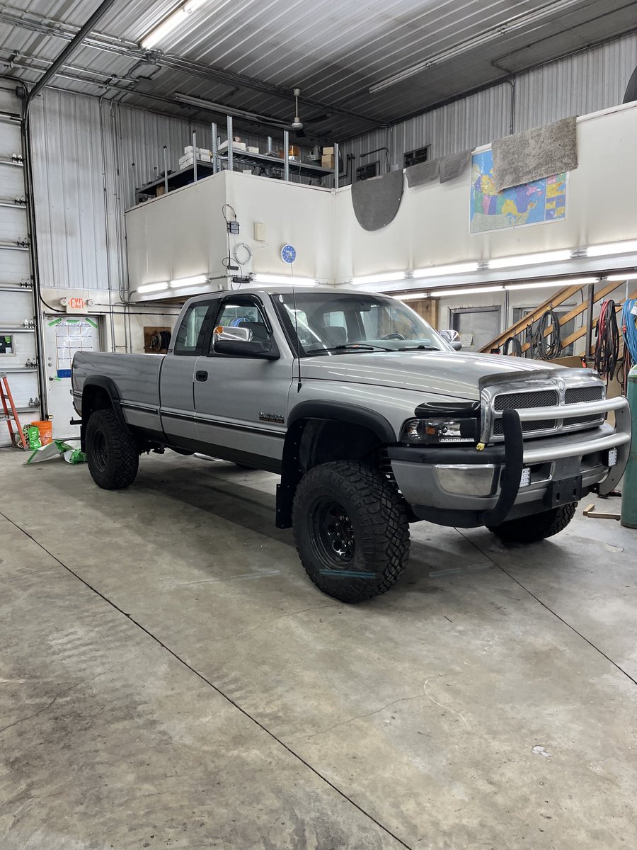 Truck stolen just now from rink in Lloydminster. Plate # 961MFF Saskatchewan. Had it licensed this morning. Reward for truck and perpetrators. Share or retweet.