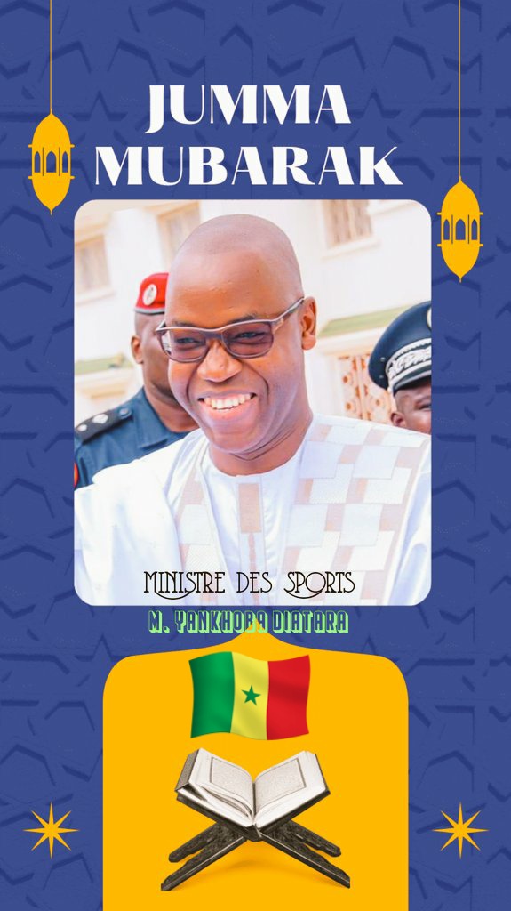 Mamadouyankhoba's tweet photo. Jummah mubarak à toutes et à tous
M. le #ministre_des_Sports @YDiatara tous nos souhaits d bonheur à vous et à l'ensemble du #gouvernement
Ndam rek inchallah à SEM @Macky_Sall @PR_Senegal
Le #peuple est #fiert
#JummaMubarak
@BBYSenegal #kebetu #Senegal https://t.co/eJiMeAXbZ8