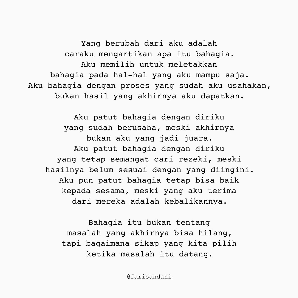 farisandani's tweet photo. Bahagia itu apa? https://t.co/b425TIJpzH
