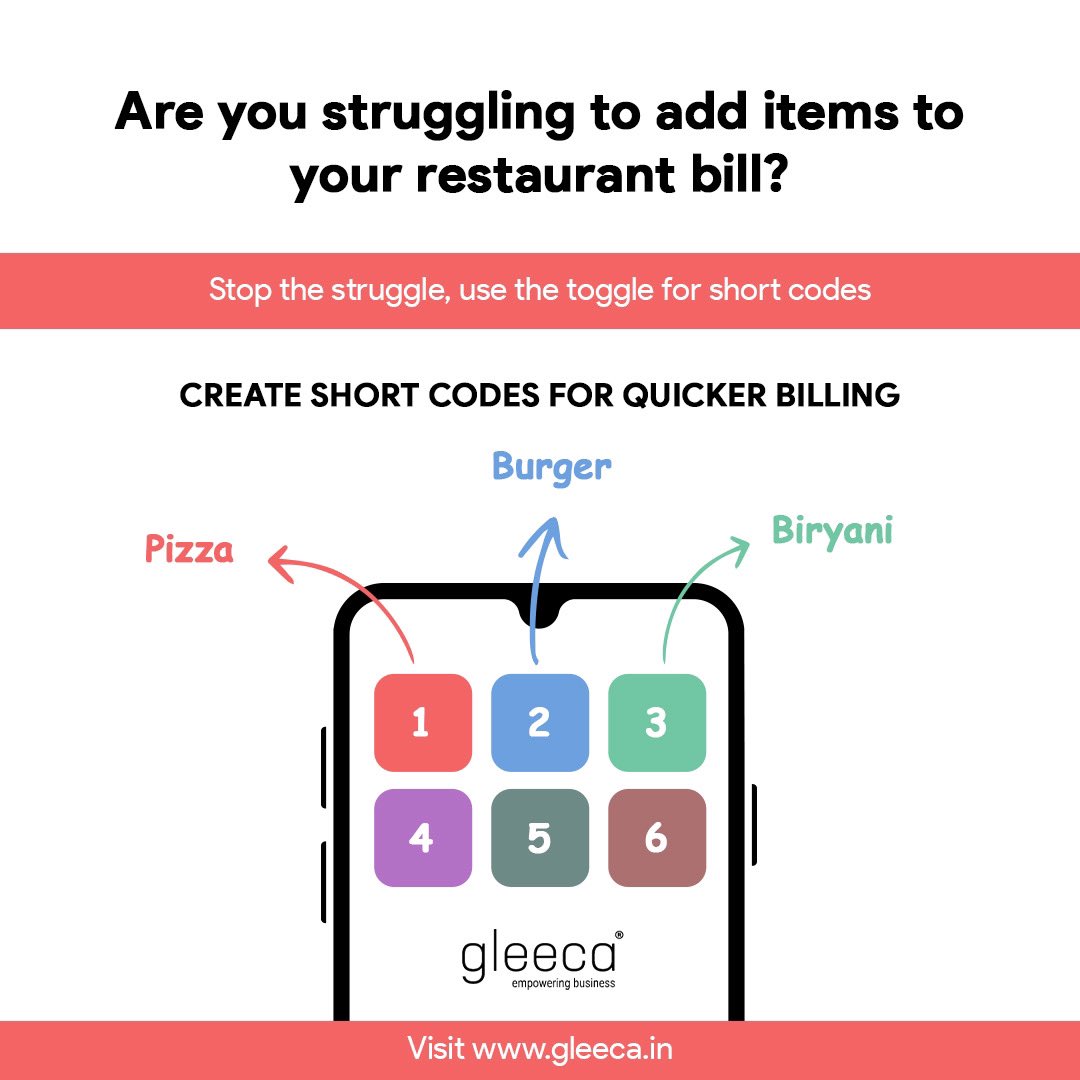 Gleeca_official's tweet photo. A simplified User Interface can reduce your billing time and allow you to handle more customers. Visit https://t.co/V2K2rzI7xF
#gleeca #gleecapos #pos #free #freepos #restaurantpos #billing #restaurantmanagementsystem #billingsoftware https://t.co/g88lslPl47