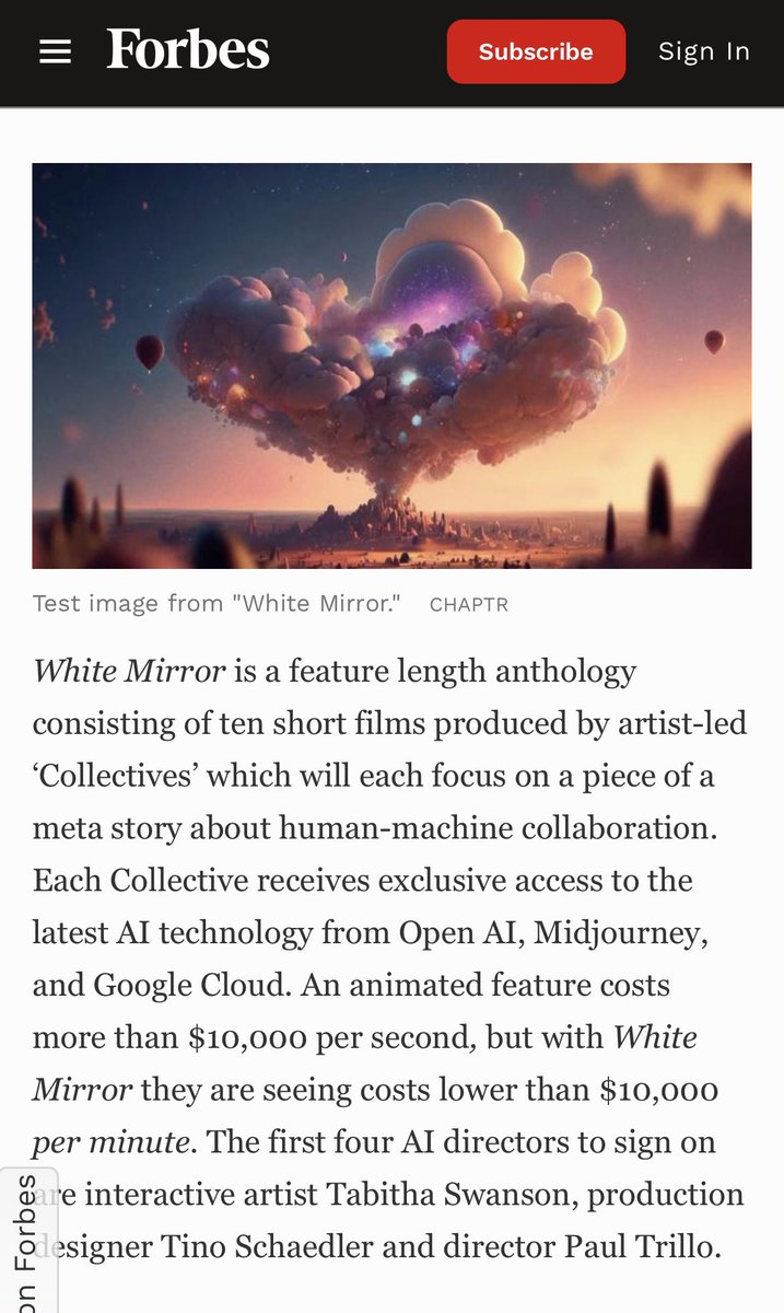 @whitemirror_xyz in @Forbes 🤍

The article: forbes.com/sites/charlief…

#whitemirror #syntheticmedia #ai