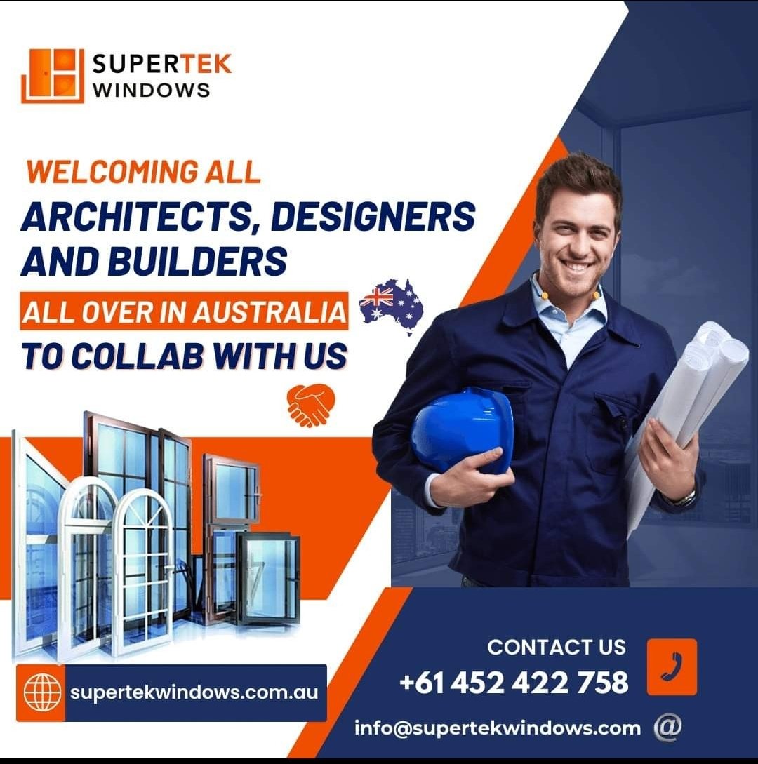 supertekwindows's tweet image. Supertek Windows are looking to collaborate with architects, builders, builders, investors, designers all over Australia. We are uPVC windows and doors manufacturer.  

#SupertekWindows #homedecor  #retrofitwindows #thermalwindows #doubleglazing #upvcwindows  #upvcwindowsanddoors