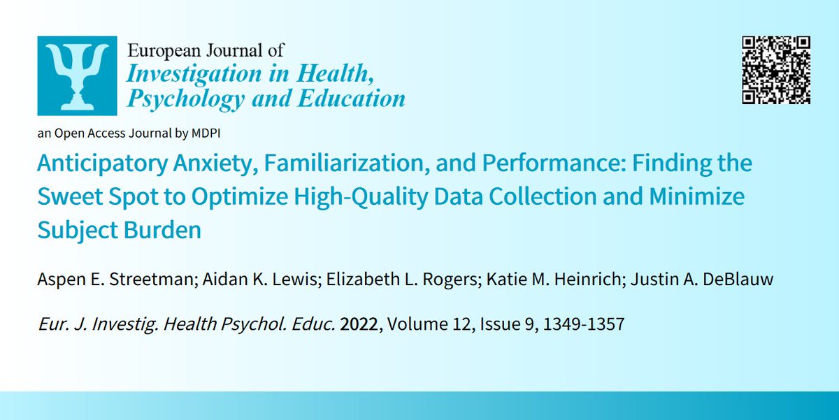 EJIHPE_MDPI's tweet photo. 🤩🥳Welcome to read📢👉"#AnticipatoryAnxiety #Familiarization #Performance: Finding the #SweetSpot to Optimize #HighQuality #DataCollection #MinimizeSubjectBurden"📜by👩‍💻Aspen E. Streetman et al.:📍https://t.co/mthz1Kq8MF
#HIFT #sportspsychology #Highintensityfunctionaltraining https://t.co/7fHbVMdmbm