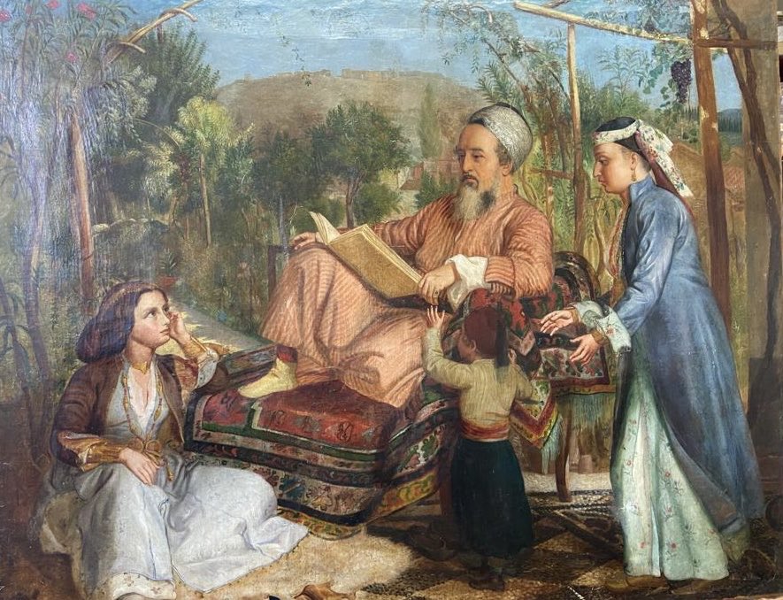 Berkowitsch1's tweet photo. Incroyable tableau Ottoman 19e qui passera à Paris .une atmosphère de la période tuque. https://t.co/ySZ8q8uEKw

https://t.co/ySZ8q8uEKw

ÉCOLE ORIENTALISTE, MILIEU DU XIXème SIÈCLE Le Conteur turc et ses enfants Huile sur toile (restaurations) Oil on canvas https://t.co/J9miTgaRgL
