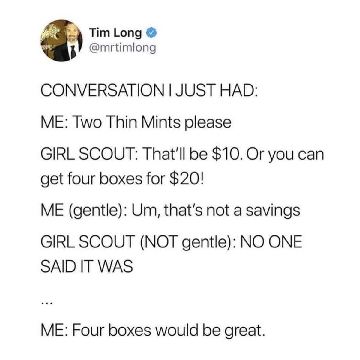 These cookie pushers are savage #GirlScoutCookies