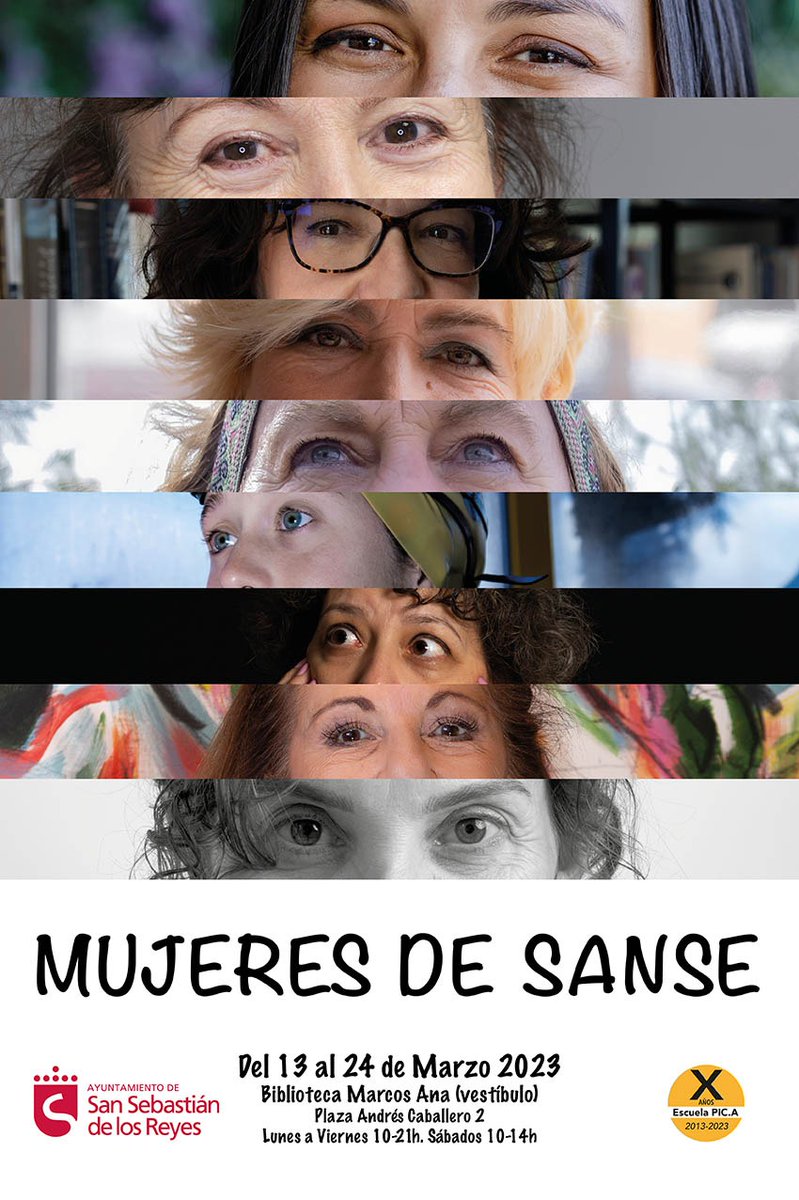 Exposición de Mujeres de #sanse en la biblioteca Marcos Ana. Del 13 al 24 de marzo. Concejalía de Igualdad. #8M2023 <a href="/PICAAlcobendas/">PIC.A. Escuela Internacional de Fotografía</a> <a href="/sansejuventud/">S.S. de los Reyes</a> <a href="/epSSR/">­­Empleados públicos Ayuntamiento Sanse</a> <a href="/CanalnorteTv/">Canal Norte Tv</a>