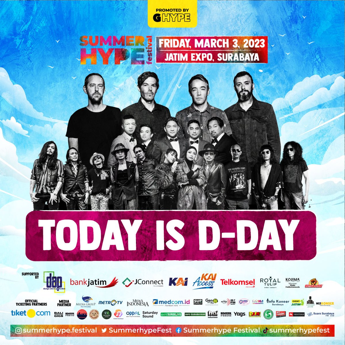 TODAY IS THE DAY!!

We are so excited to rock with you Hype People !!

#ghype #summerhypefestival #hoobastank #rif #kotak #ungu #boomerangreload