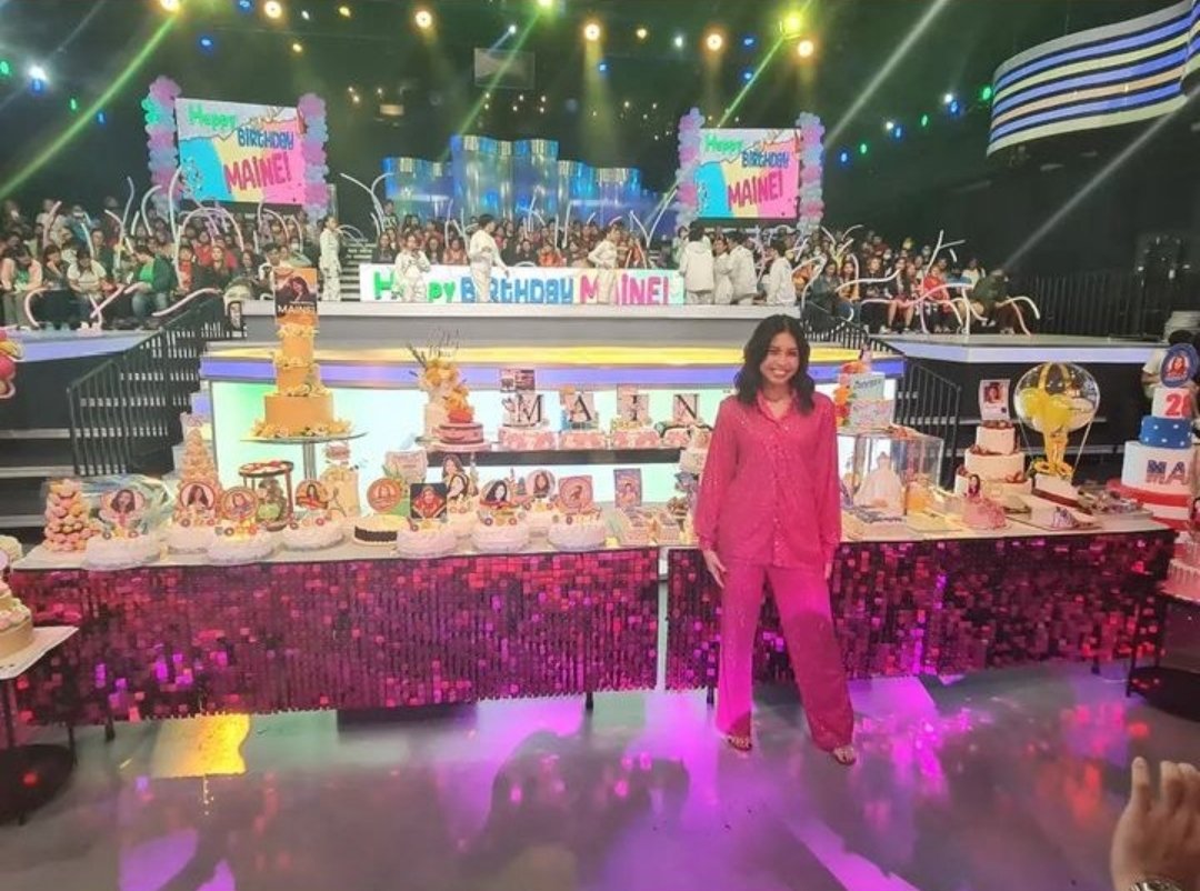 STILL THE PHENOMENAL STAR Legions of fans of Phenomenal Star Maine Mendoza went to the APT Studios to celebrate the host's birthday in Eat Bulaga. Cakes and gifts were also sent by brands she is currently endorsing. Happy Birthday Maine!