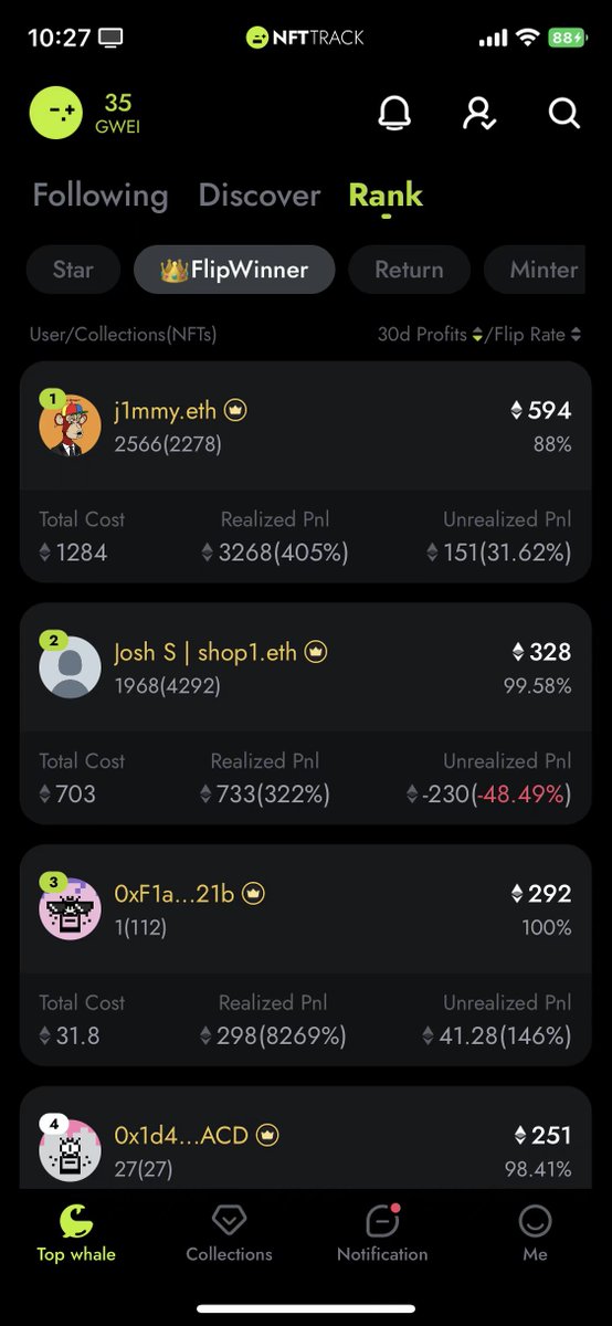 NFTTrack's tweet photo. NFTTrack V2.1.9 has been updated!
📖Changelog 👇👇👇
1. Offer list is available in collection pages.
2. A new rank list called Flip Winner is launched.
3. Hot minting collections in Gas pop-up window can be sorted by gas used.

❤️We love NFT❤️ https://t.co/FLI5YpFr6m