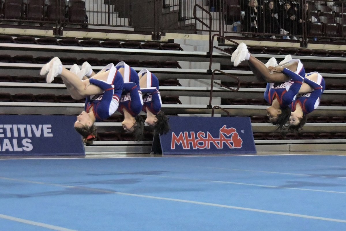 COMPETITIVE CHEER: Photo gallery from the Division 1 state finals at Mt. Pleasant’s McGuirk Arena &gt;&gt; bit.ly/3y7DTy4

<a href="/rochester_cheer/">Rochester Cheer</a> <a href="/ROCH_Athletics/">Rochester Falcons Athletic Department</a> @ScCougarCheer <a href="/StoneyCreek_AD/">Stoney Creek AD</a> <a href="/athletics_adams/">Rochester Adams Athletics</a> <a href="/adams_cheer/">Rochester Adams Cheer 💍💍💍</a> <a href="/milford_cheer/">Milford Cheer</a>