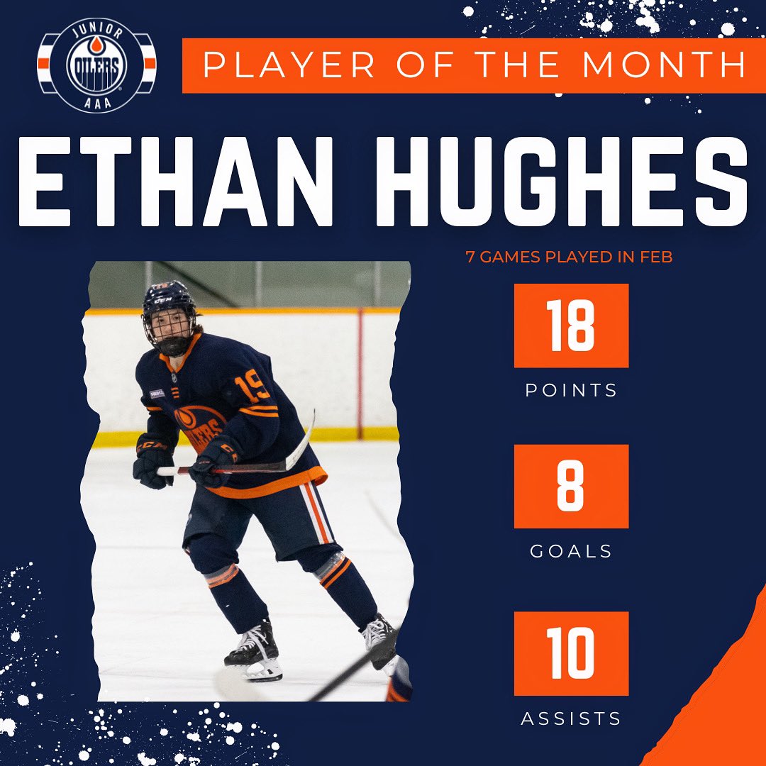 ⭐️ PLAYER OF THE MONTH ⭐️

Ethan Hughes is February’s Player of the Month. 🔥

Photo by <a href="/mvpteamphotos/">MVP Team Photos</a> 

#BeAnOiler | #letsgooilers | #hockeyedm | #playerofthemonth