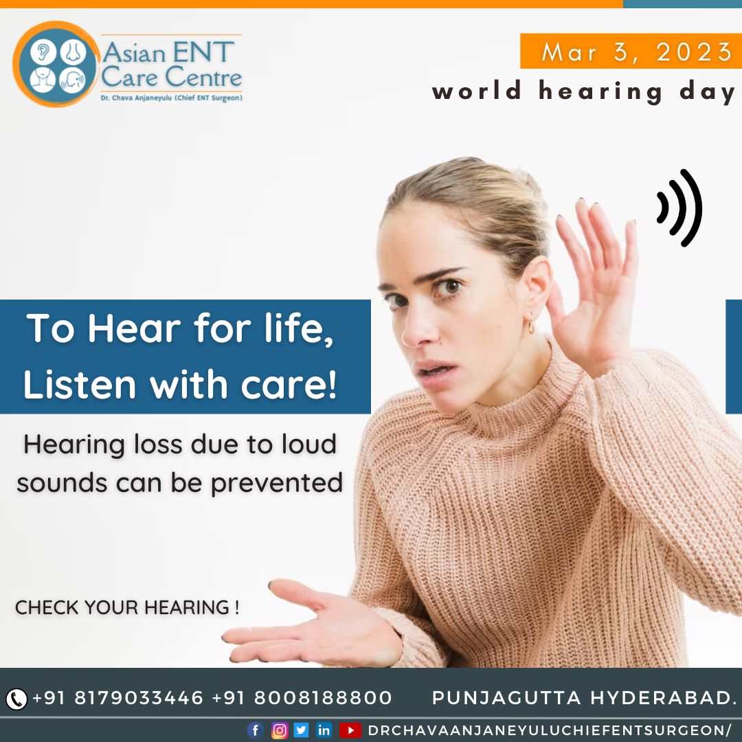 #DidYouKnow #DYK #DoYouKnow About #HearingLossPrevention #HearingProtection #AvoidHearingLoss 
“To hear for life, listen with care” will focus on the importance and means of hearing loss prevention through safe listening,
Get #ExpertCare For Your #HearingLossProblems Issues Today