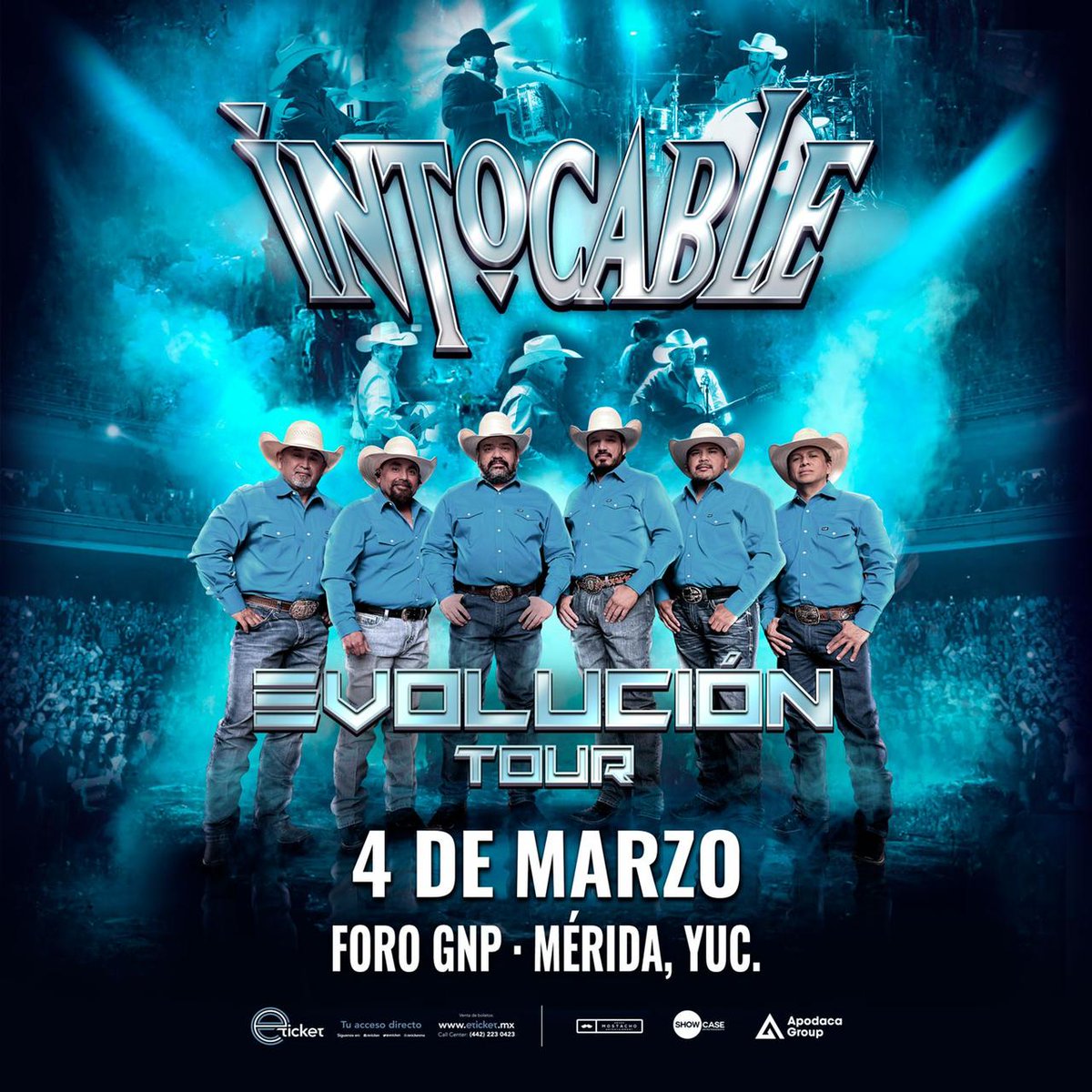 EscenarioMagaz's tweet photo. @ApodacaGroup y @ShowcaseMex presentan a @grupointocable 🤠en @ForoGNPSeguros, el Sábado 4 de #marzo 🕛9pm con #EvoluciónTour 🎶🪗
🎟 #Boletos
Taquilla de Foro
Gran Chapur
Auditorio La Isla #Mérida
Music Club
https://t.co/DjfjJQ9zbD

#Yucatán #Concierto #INTOCABLE @CocoaRpMedios https://t.co/czSEMO5puf