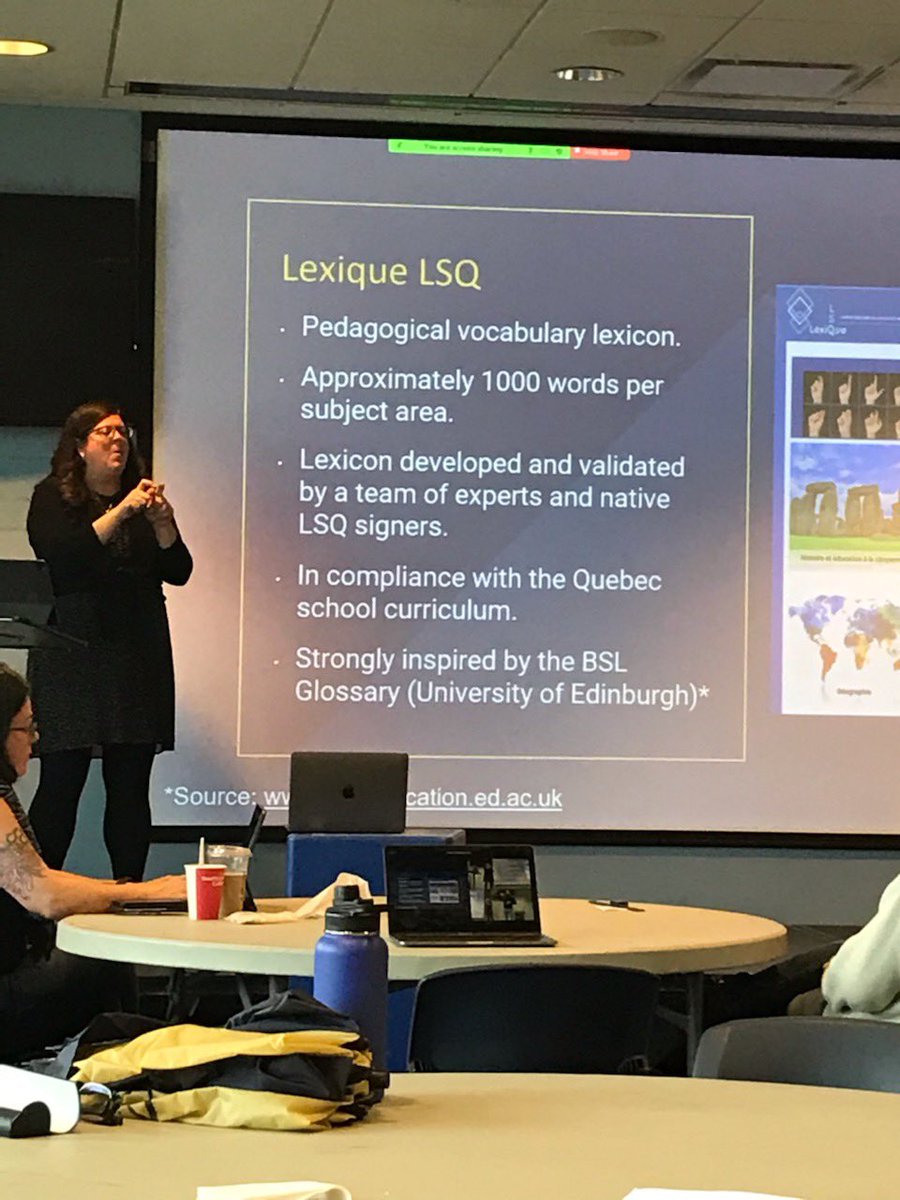 Exciting to see from <a href="/GaryAustinQuin2/">Gary Austin Quinn</a> at science sign signs conference <a href="/GallaudetU/">Gallaudet University</a> that the <a href="/BSLGlossarySSC/">BSL Glossary</a> project from University of Edinburgh is inspiring other similar projects. <a href="/aud2526/">Dr Audrey Cameron, OBE, HonFRSC</a> and I wish we could be there too! <a href="/MorayHouse/">Moray House School of Education and Sport</a> @BSL_EdinUni