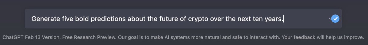 💡 We asked ChatGPT to make five bold predictions about the future of crypto over the next ten years.

🔮 Here's what it told us... ⤵️

#CryptoPredictions #FutureOfCrypto #ChatGPT