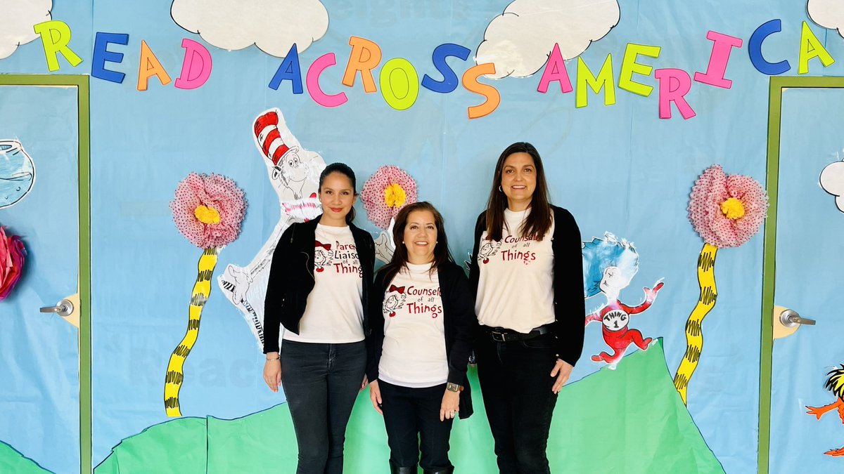 Team of all Things! 🤭📖🐝 Always a pleasure to work with these beauties @BValdez_HHES @ASalazar_HHES! 🌷 #ReadAcrossAmericaWeek #DrSeussDay #OnlyAtTheHeights