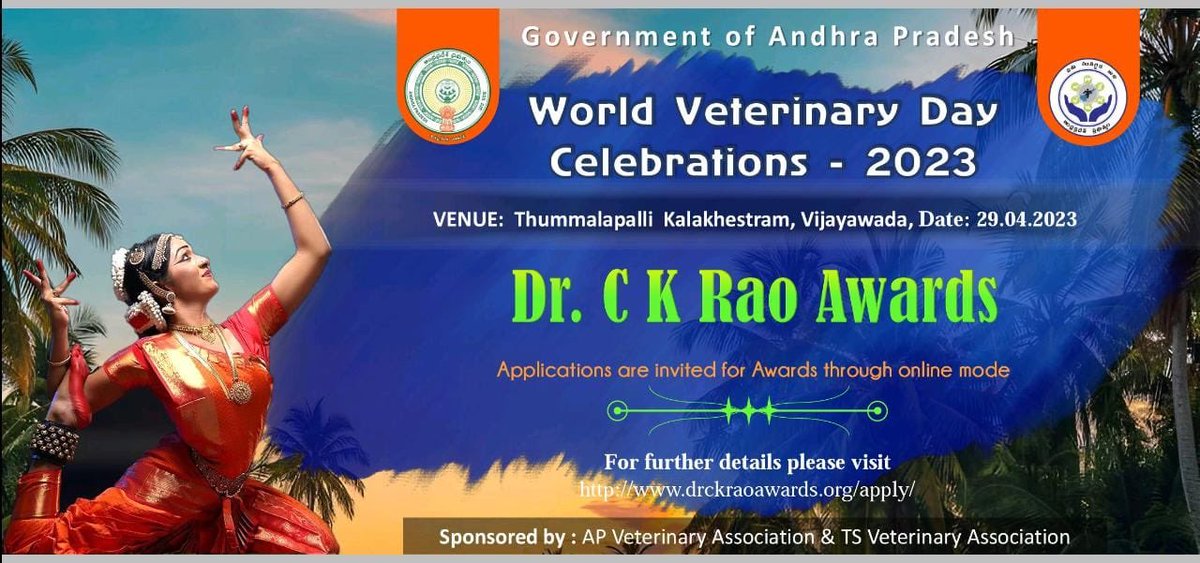 kumar_rednam's tweet photo. Dr. C.K. Rao Endowment Trust Awards Instituted in the year 1996 recognizes Vets/Farmers/ Scientists who have shown excellence in their field and dedication in service to the livestock community. #Veterinarians 
Please visit the link for more details. https://t.co/n0je2qTmuO https://t.co/SZUfWdkeM3