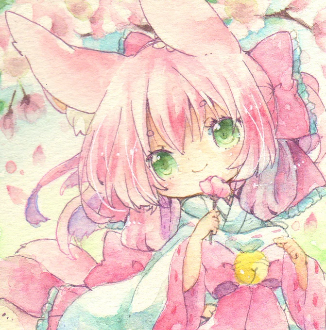 今日は桃の節句だからうちの桃の過去絵を貼る。 