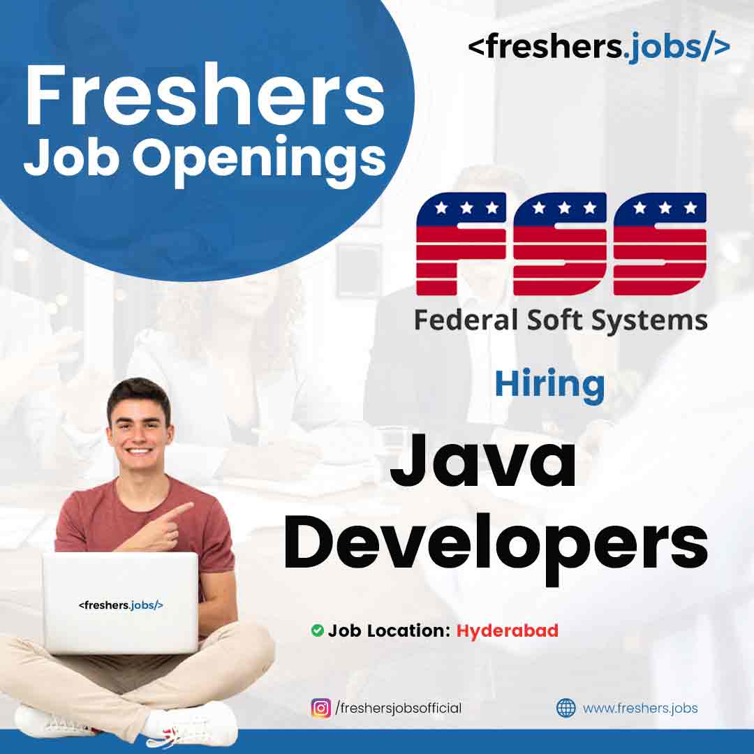 Freshers Job Openings for Java Developers
To apply

freshers.jobs/federal-soft-s…

📣Jobs Alert: freshers.jobs/jobs-alert/ 🔔

#freshersjobs #softwarejobs #jobs #jobsearch #JobHunting #joblove #jobhunt #jobseeker #javadevelopers #federalsoftsystems #hyderabad #JobOpportunity