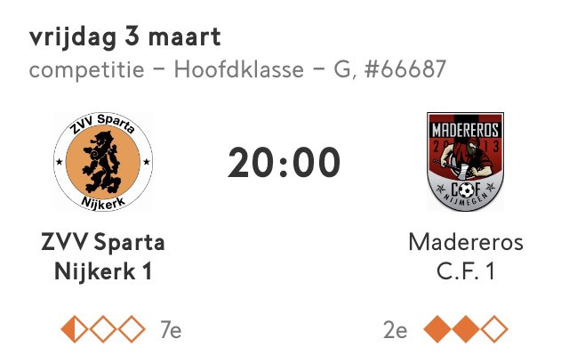 Vanavond wordt er door ZVV Sparta thuis gespeeld. Om 20.00 uur wordt er afgetrapt in <a href="/sporthalcorlaer/">Sporthal Corlaer</a> tegen de nummer 2 <a href="/MadererosCF/">Madereros C.F.</a>