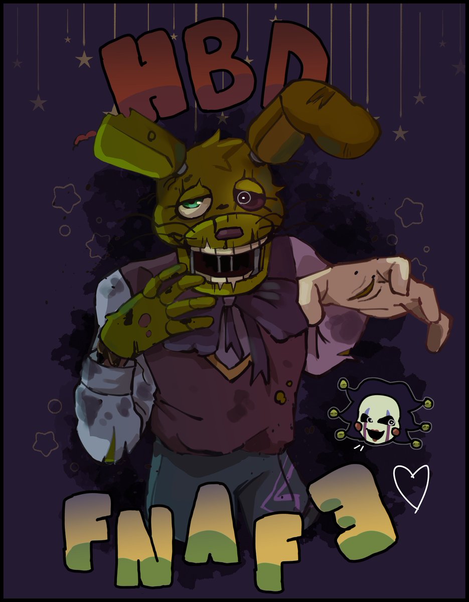 fazbenderz's tweet photo. #fnaf i know it's late but i really wanted to make a fun birthday thing cause springtrap is one of my favs.. https://t.co/2ye19OK5sm
