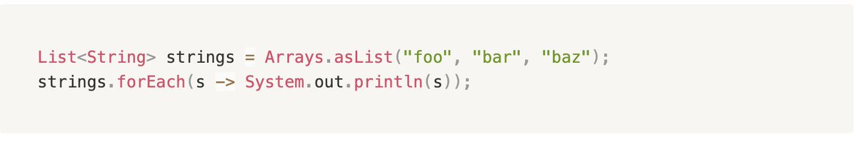 orokthedev's tweet image. With #Java8, you can use lambdas to write more concise code that's easier to read and understand. Say goodbye to verbose anonymous classes!