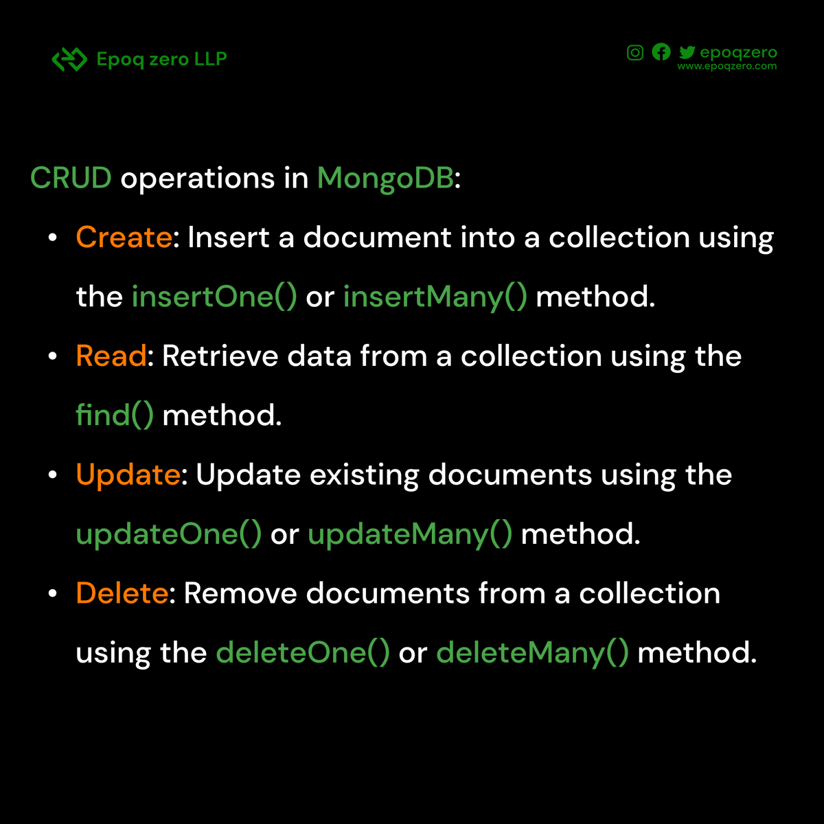 epoqzero's tweet photo. Take your app development to the next level with #MongoDB! 📈🚀 From seamless integration with popular app platforms to unparalleled scalability, MongoDB provides a flexible and powerful solution for all your #database needs. #backenddevelopment #API #mobileapp #codinglife https://t.co/HTYJX3HngX