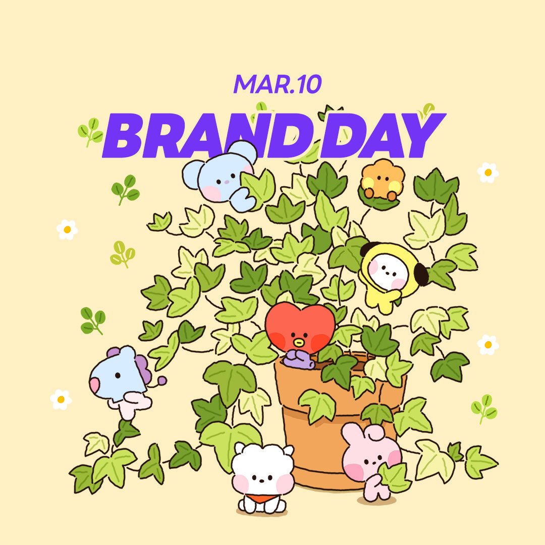 「March 10th, one day special gift is comi」|BT21のイラスト