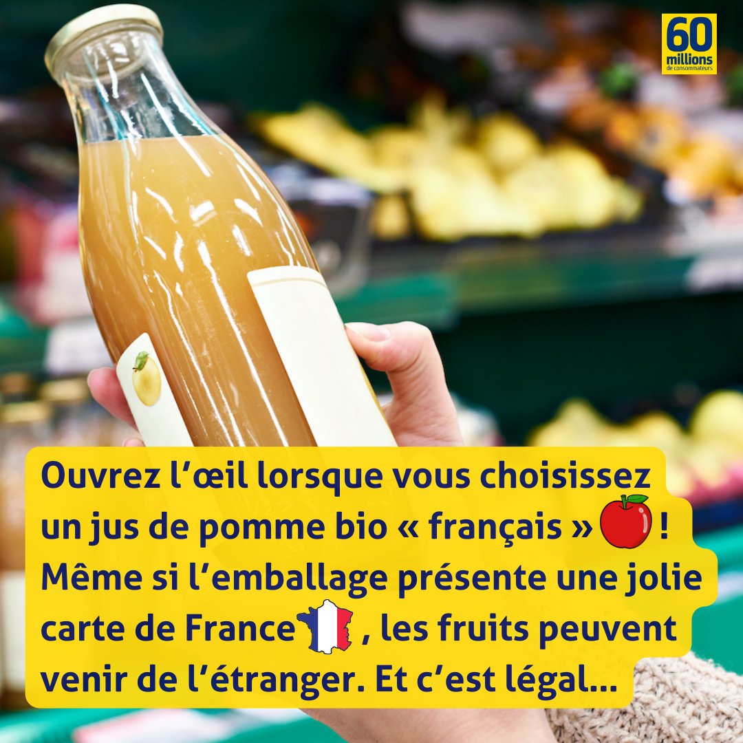 60millions's tweet photo. Du jus de pomme bio « français », mais des pommes polonaises !
👉 https://t.co/G97m8gKkep
#SIA2023 https://t.co/rvzebzbgew