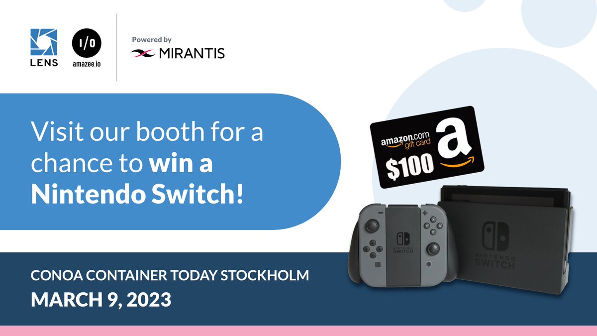 Avl om forladelse sensor Mirantis on Twitter: "🗓 Mark your calendar for Stockholm Cloud Native  &amp; Container Day on 9 March and visit us for a chance to win a Nintendo  Switch! It's a perfect opportunity