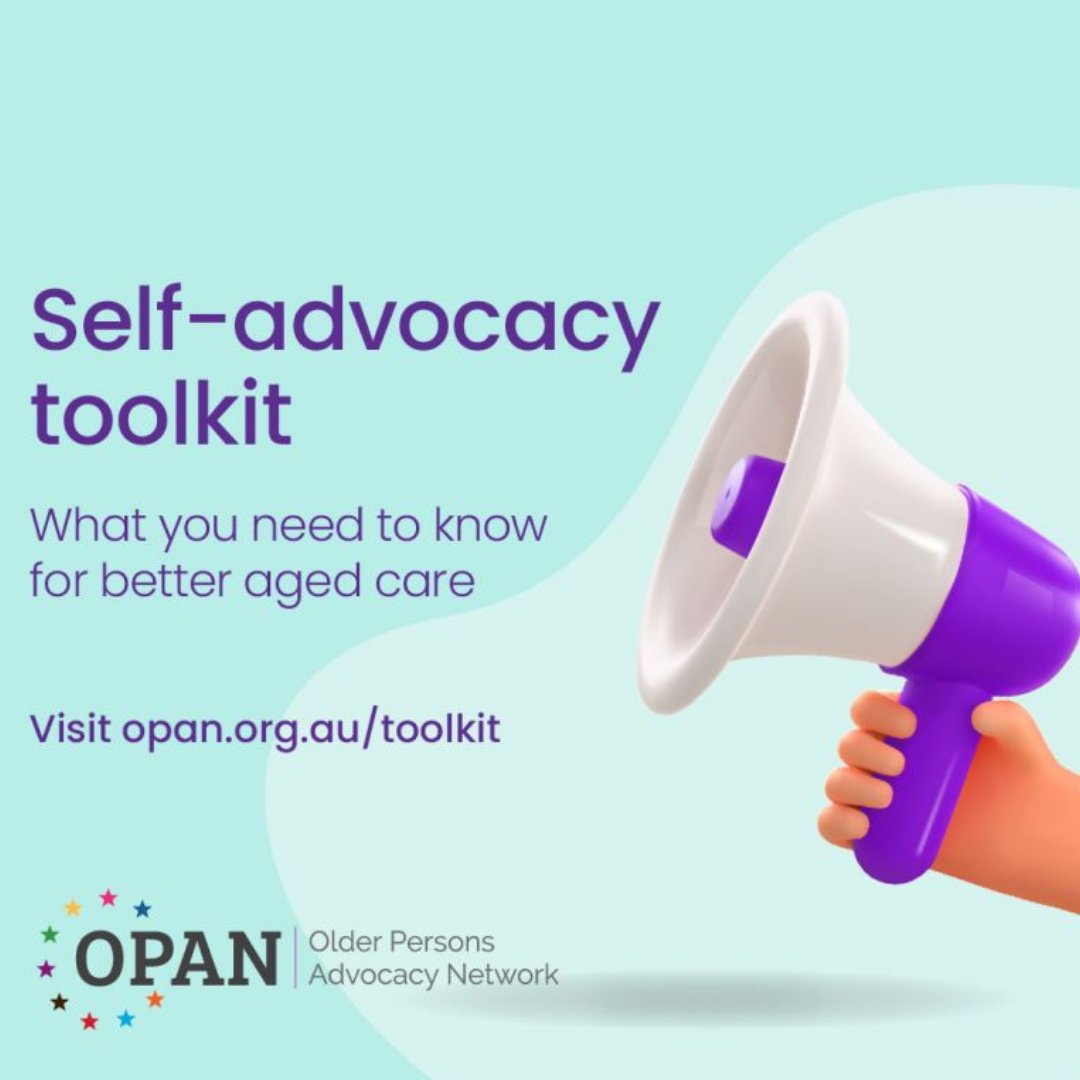 saagedrights's tweet photo. ARAS is the proud South Australian member of Older Persons Advocacy Network (OPAN)

OPAN has launched a free Self-advocacy toolkit that provides insight and resources for better aged care.

Explore the toolkit today: https://t.co/jyM8azfRTZ... 
#OPAN #ARAS #betteragedcare https://t.co/giGMQqe4O5