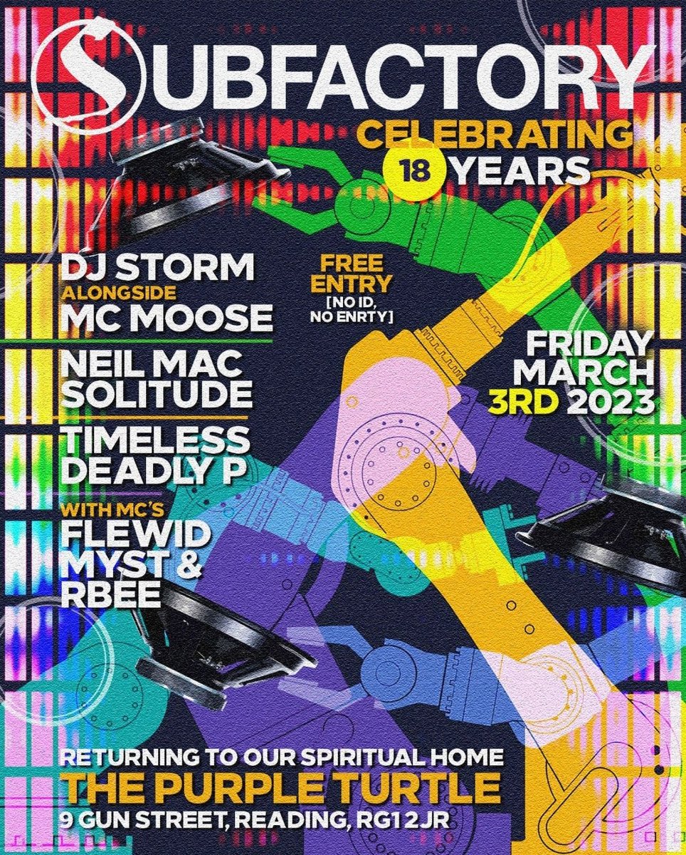 Tonight Subfactorys 18th birthday with <a href="/djstormdnb/">djstorm</a> <a href="/mcmoose600/">mcmoose600</a> <a href="/nicksolitude/">Nick Solitude</a> <a href="/PurpleTurtleRdg/">Purple Turtle</a>